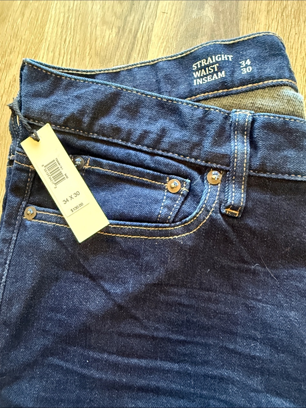 Men’s Eddie Bauer Straight Dark Jeans 34x30 NWT